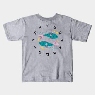 Pisces Zodiac Sign Kids T-Shirt